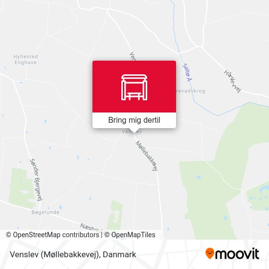 Venslev (Møllebakkevej) kort