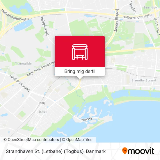 Strandhaven St. (Letbane) (Togbus) kort