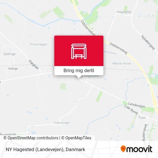 NY Hagested (Landevejen) kort