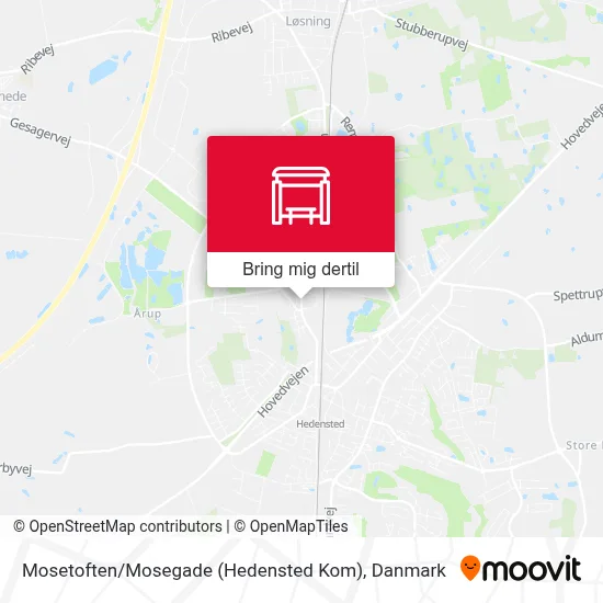 Mosetoften / Mosegade (Hedensted Kom) kort