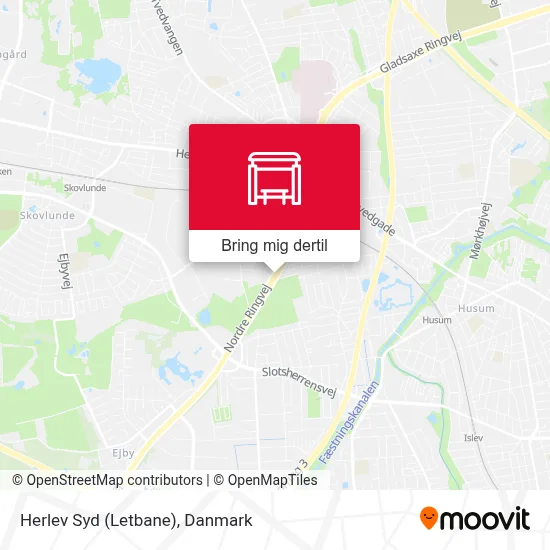 Herlev Syd (Letbane) kort