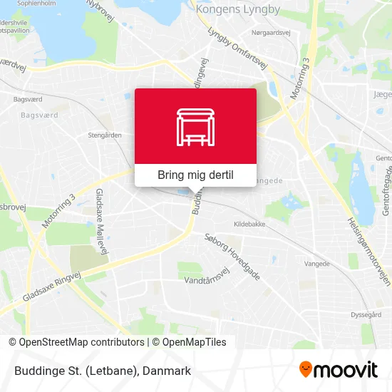 Buddinge St. (Letbane) kort