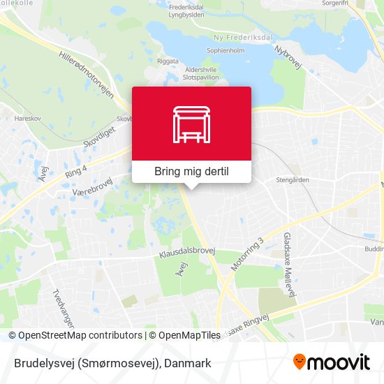 Brudelysvej (Smørmosevej) kort