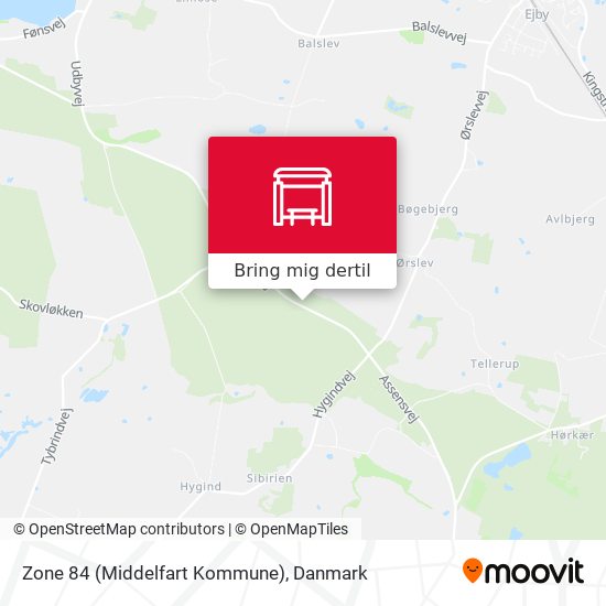 Zone 84 (Middelfart Kommune) kort