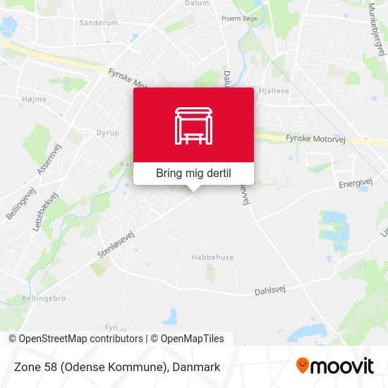 Zone 58 (Odense Kommune) kort