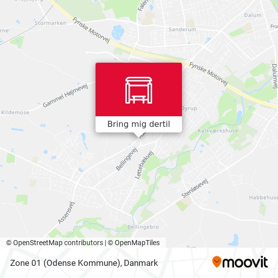 Zone 01 (Odense Kommune) kort