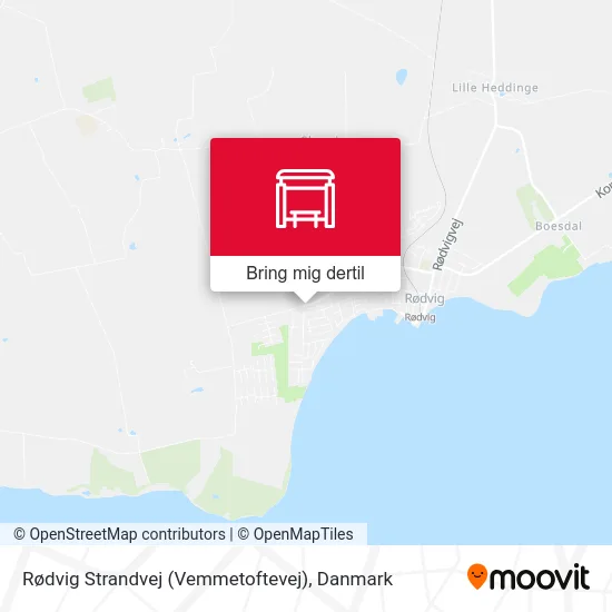 Rødvig Strandvej (Vemmetoftevej) kort