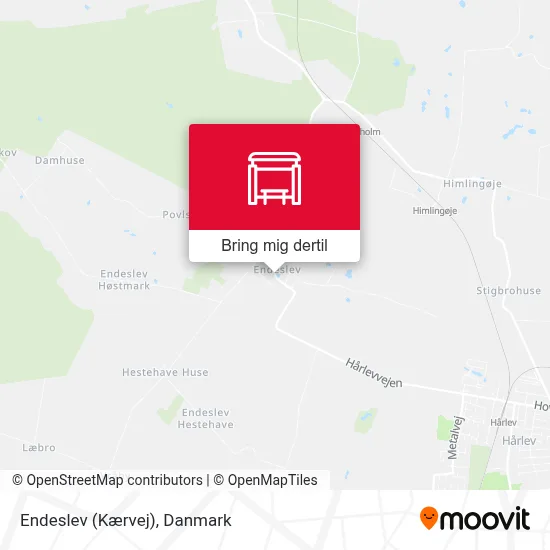 Endeslev (Kærvej) kort