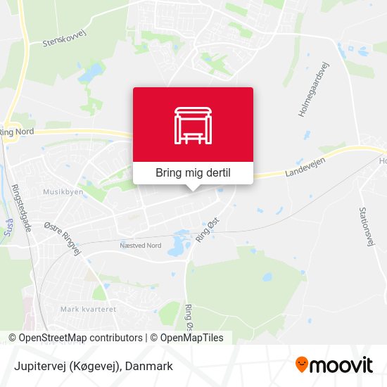 Jupitervej (Køgevej) kort