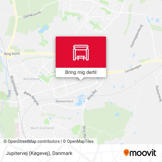 Jupitervej (Køgevej) kort