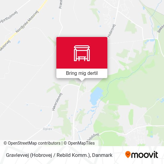 Gravlevvej (Hobrovej / Rebild Komm.) kort