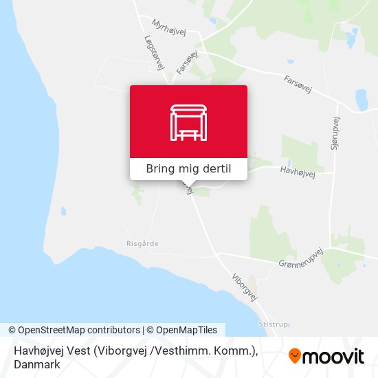Havhøjvej Vest (Viborgvej /Vesthimm. Komm.) kort