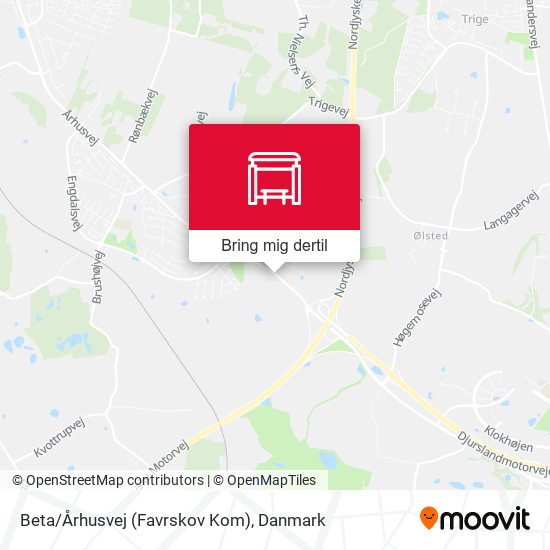 Beta/Århusvej (Favrskov Kom) kort