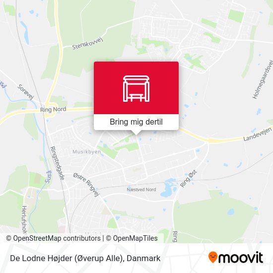 De Lodne Højder (Øverup Alle) kort