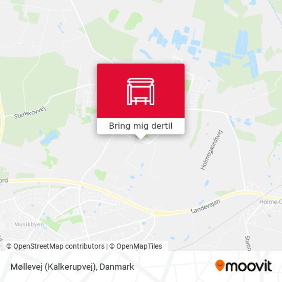 Møllevej (Kalkerupvej) kort