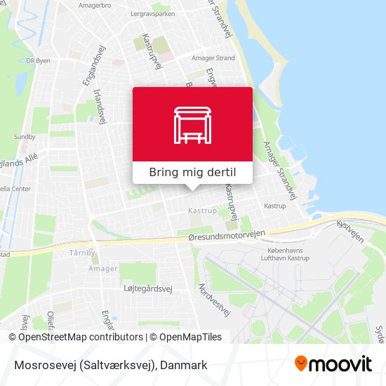 Mosrosevej (Saltværksvej) kort