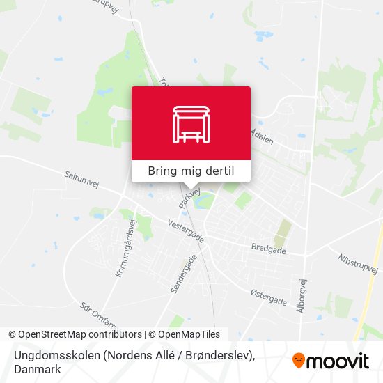 Ungdomsskolen (Nordens Allé / Brønderslev) kort