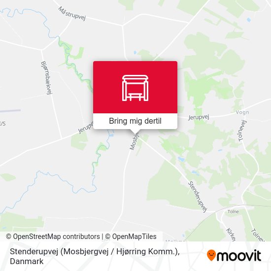 Stenderupvej (Mosbjergvej / Hjørring Komm.) kort