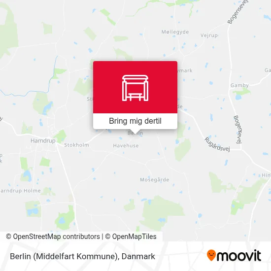 Berlin (Middelfart Kommune) kort