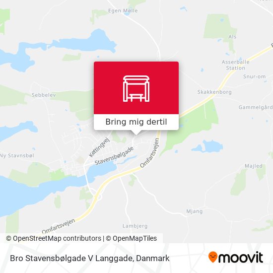 Bro Stavensbølgade V Langgade kort