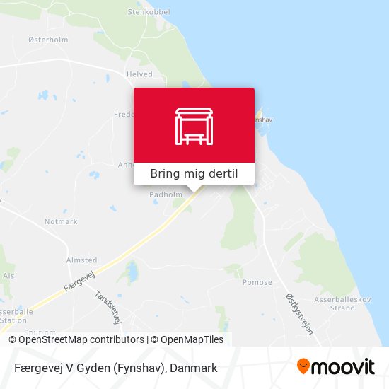 Færgevej V Gyden (Fynshav) kort