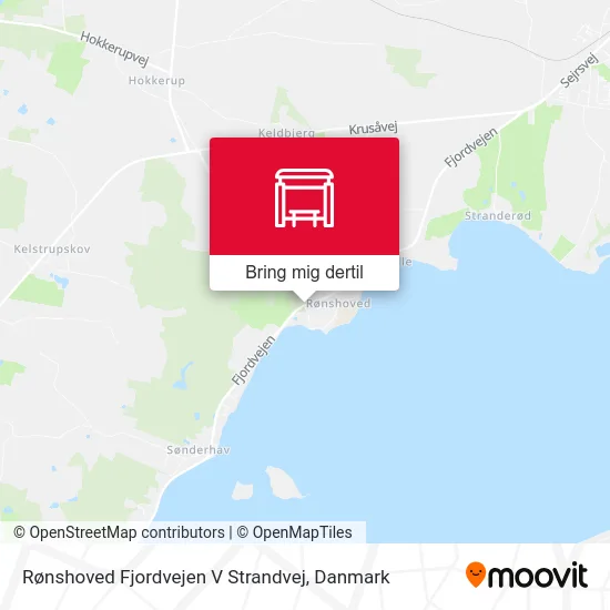 Rønshoved Fjordvejen V Strandvej kort