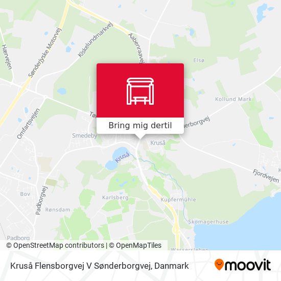 Kruså Flensborgvej V Sønderborgvej kort