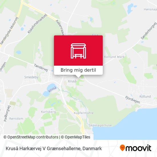 Kruså Harkærvej V Grænsehallerne kort