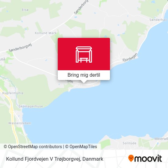 Kollund Fjordvejen V Trøjborgvej kort