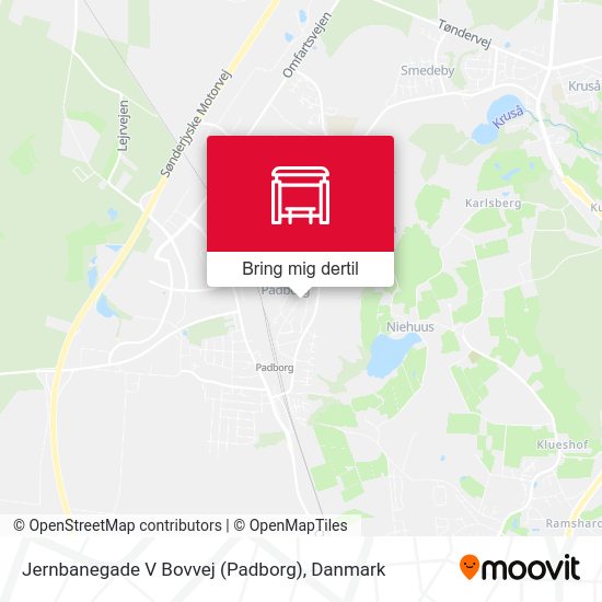 Jernbanegade V Bovvej (Padborg) kort