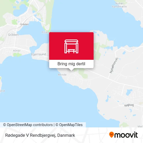 Rødegade V Rendbjergvej kort