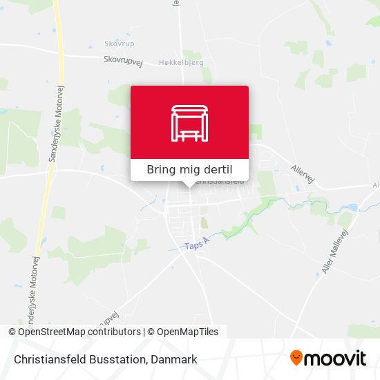 Christiansfeld Busstation kort