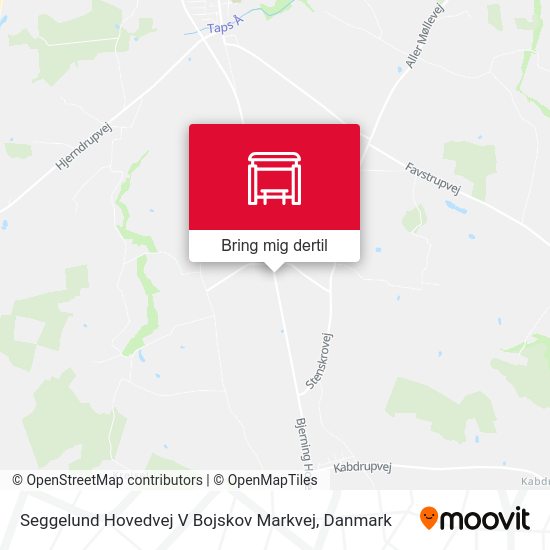 Seggelund Hovedvej V Bojskov Markvej kort