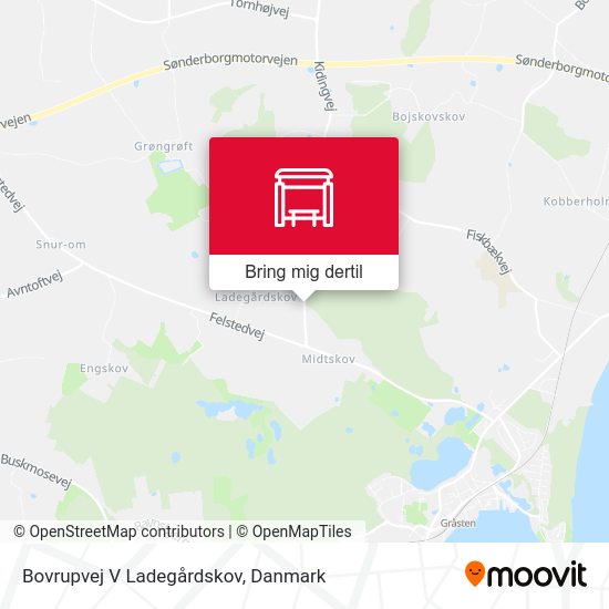 Bovrupvej V Ladegårdskov kort