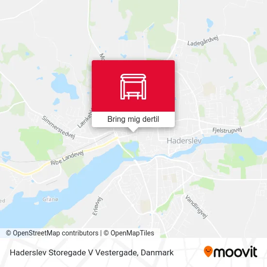 Haderslev Storegade V Vestergade kort