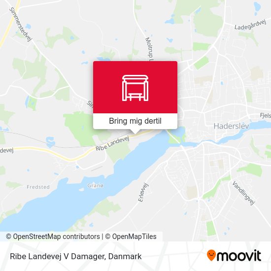 Ribe Landevej V Damager kort