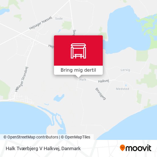Halk Tværbjerg V Halkvej kort