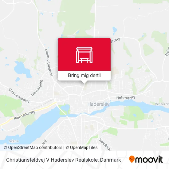 Christiansfeldvej V Haderslev Realskole kort