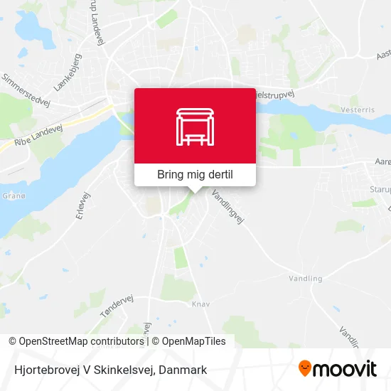 Hjortebrovej V Skinkelsvej kort