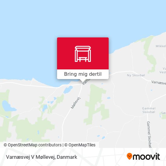 Varnæsvej V Møllevej kort