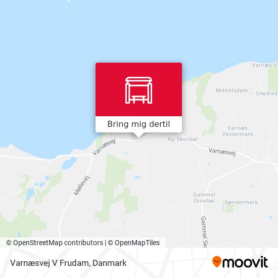 Varnæsvej V Frudam kort