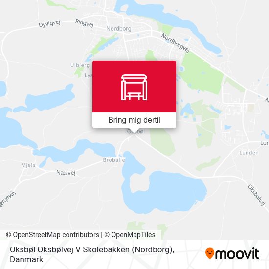 Oksbøl Oksbølvej V Skolebakken (Nordborg) kort