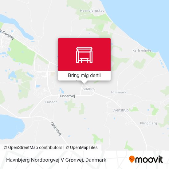 Havnbjerg Nordborgvej V Grønvej kort