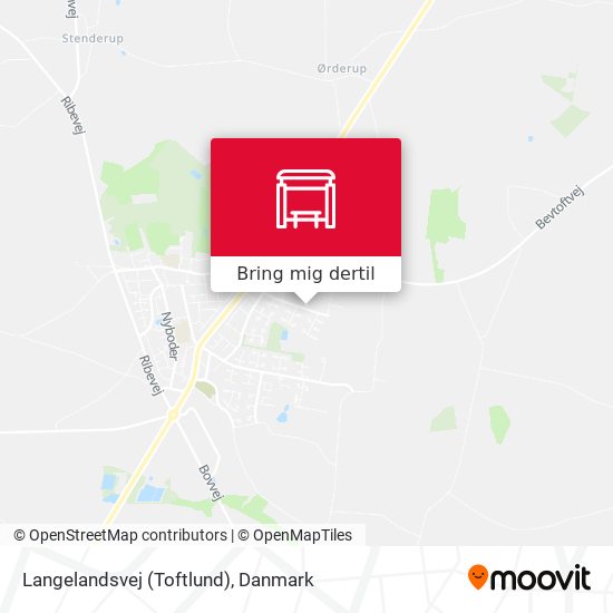 Langelandsvej (Toftlund) kort