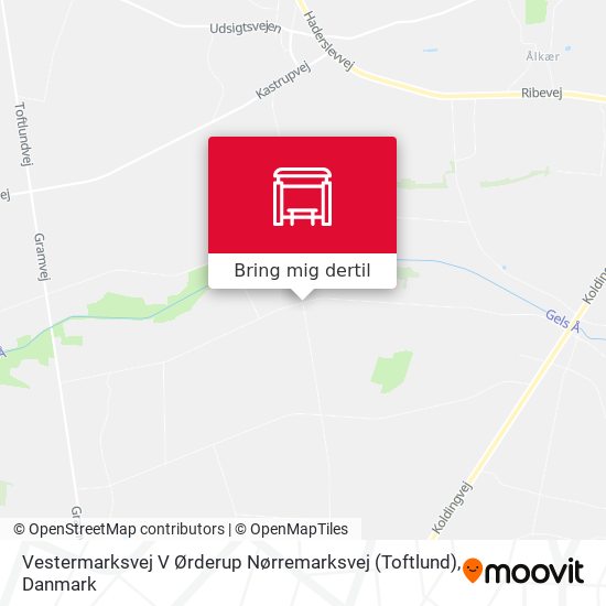 Vestermarksvej V Ørderup Nørremarksvej (Toftlund) kort