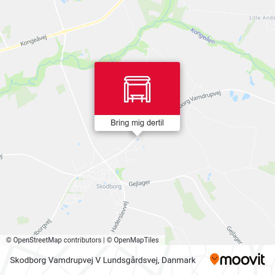 Skodborg Vamdrupvej V Lundsgårdsvej kort