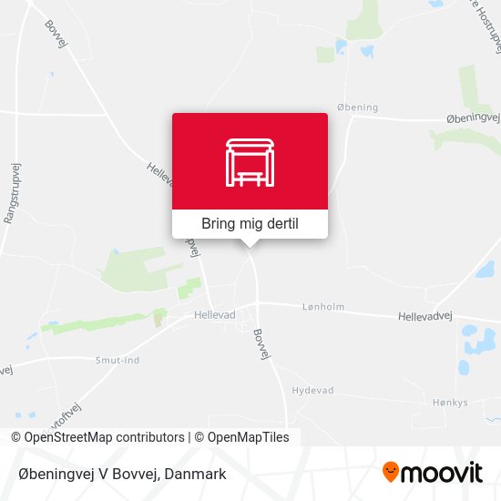 Øbeningvej V Bovvej kort