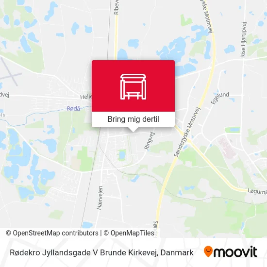 Rødekro Jyllandsgade V Brunde Kirkevej kort