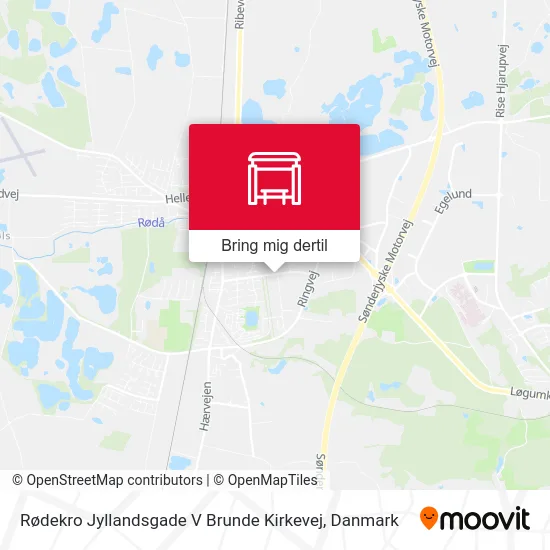 Rødekro Jyllandsgade V Brunde Kirkevej kort