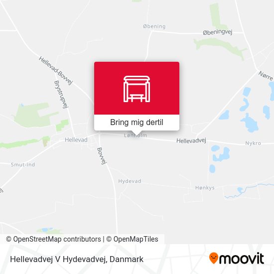 Hellevadvej V Hydevadvej kort